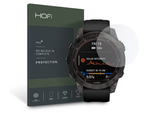 HOFI Glass Pro+ üveg képernyővédő fólia - Garmin Fenix 5 / 6 / 6 Pro / 7 (22 mm)- átlátszó