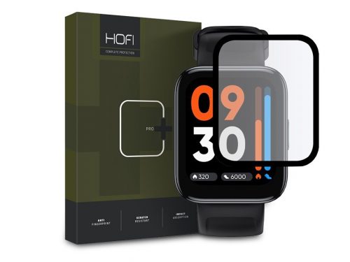 HOFI Hybrid Pro+ Glass üveg képernyővédő fólia - Realme Watch 3 - fekete