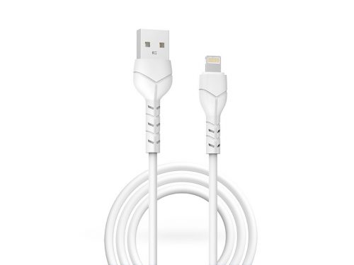 Devia USB - Lightning adat- és töltőkábel 1 m-es vezetékkel - Devia Kintone Cable V2 Series for Lightning - 5V/2.1A - fehér - ECO csomagolás