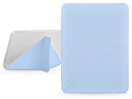 Apple iPad 10.2 (2019/2020/2021) tablet tok (Smart Case) on/off funkcióval,     Apple Pencil tartóval - Devia Gremlin Series Case With Pencil Slot - kék