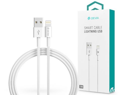 Devia USB - Lightning töltő- és adatkábel 1 m-es vezetékkel - Devia Smart Cable Lightning - fehér