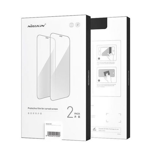 Xiaomi Mi 11 / 11 Pro / 11 Ultra, Kijelzővédő fólia, ütésálló fólia (az íves részre is!), Tempered Glass (edzett üveg), tok barát, 3D Full Cover, Nillkin, fekete, 2 db / csomag