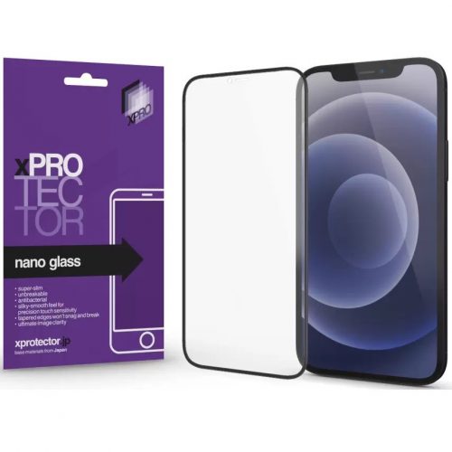 Huawei P Smart (2019 / 2020) / P Smart Plus (2019) / Honor 10 Lite, Kijelzővédő fólia, ütésálló fólia (az íves részre is!), Tempered Glass (edzett üveg), Xprotector Nano Glass, fekete